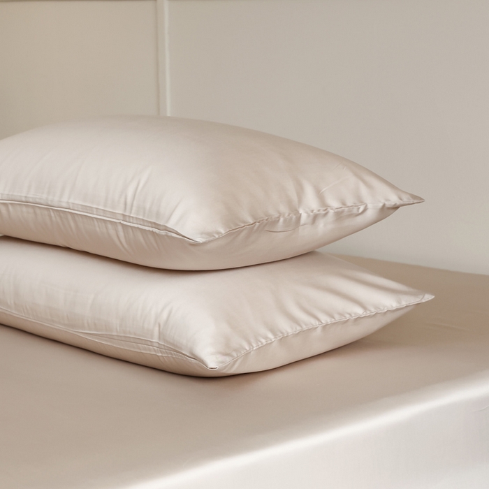 91家纺网 家纺一手货源 找家纺 轩和 2025新款A类LF60S兰精天丝单品枕套 铂光金