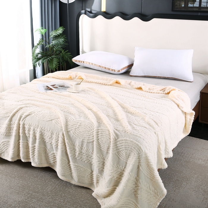 91家纺网 家纺一手货源 找家纺 （总）巴木赫 2024新款8字塔芙绒毯子毛毯