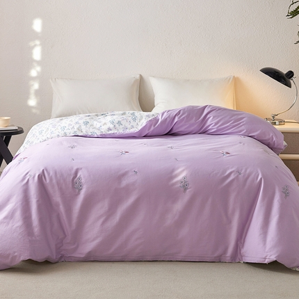 2024新款爆品全棉纯棉印花刺绣单被套卡通被罩单品 花间秘境