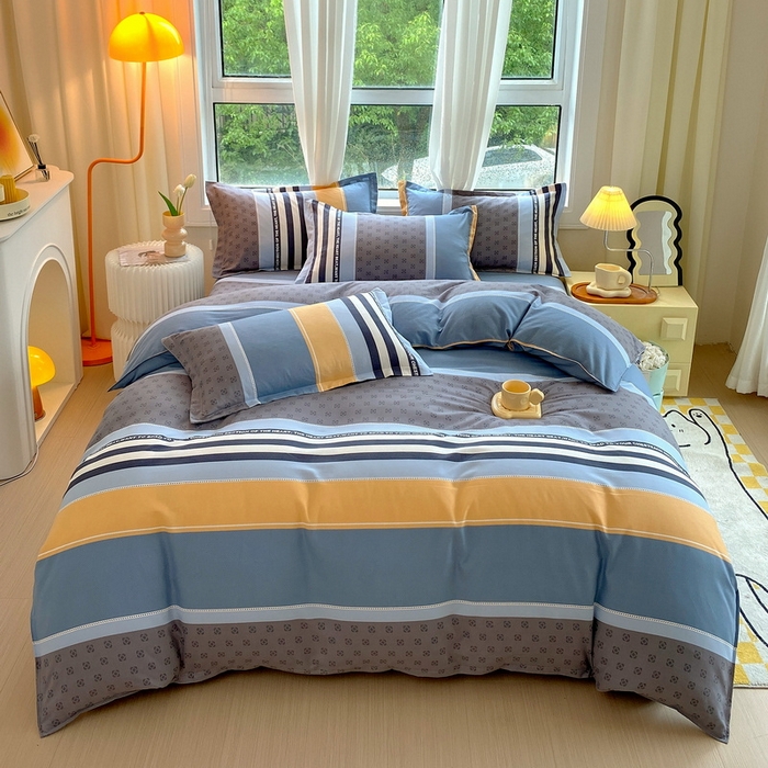 91家纺网 家纺一手货源 找家纺 帛缔思 2024新款加厚淳木棉四件套 卡纳贝斯