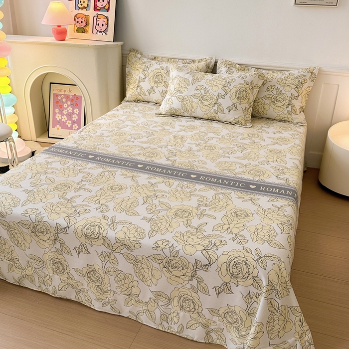 91家纺网 家纺一手货源 找家纺 2025新款加厚生态磨毛单床单 初恋