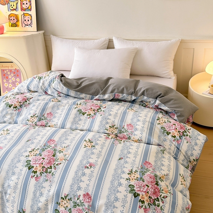 91家纺网 家纺一手货源 找家纺 2025新款加厚生态磨毛单被套 法芙娜