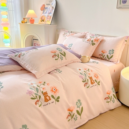 91家纺网 家纺一手货源 找家纺 （总）2025新款加厚生态磨毛床单四件套