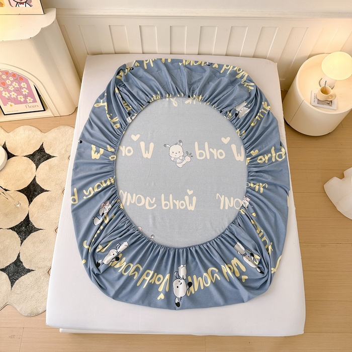 91家纺网 家纺一手货源 找家纺 2025新款加厚生态磨毛床笠四件套 萌宠宝贝