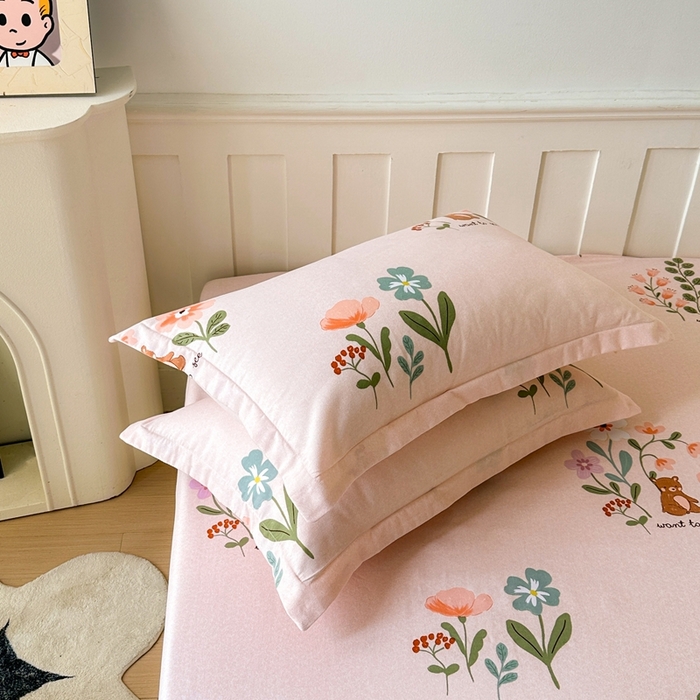 91家纺网 家纺一手货源 找家纺 2025新款加厚生态磨毛单枕套 西西里