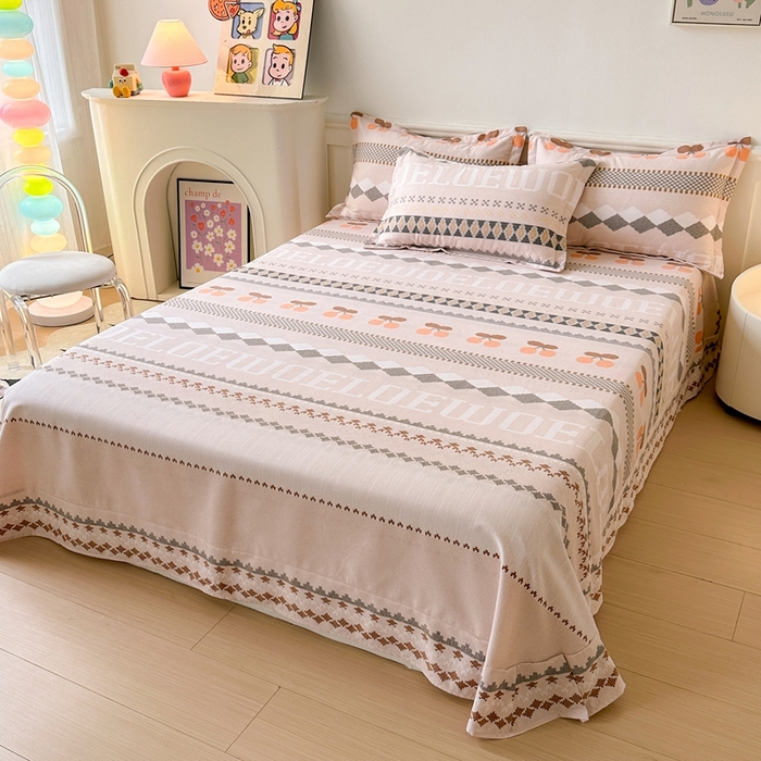 91家纺网 家纺一手货源 找家纺 2025新款加厚生态磨毛单床单 卡蜜拉