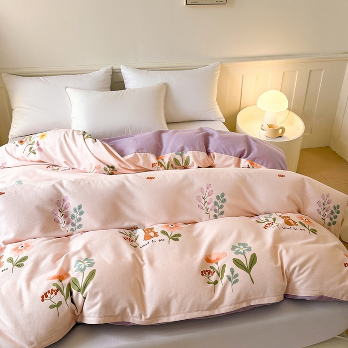 91家纺网 家纺一手货源 找家纺 2025新款加厚生态磨毛单被套 西西里