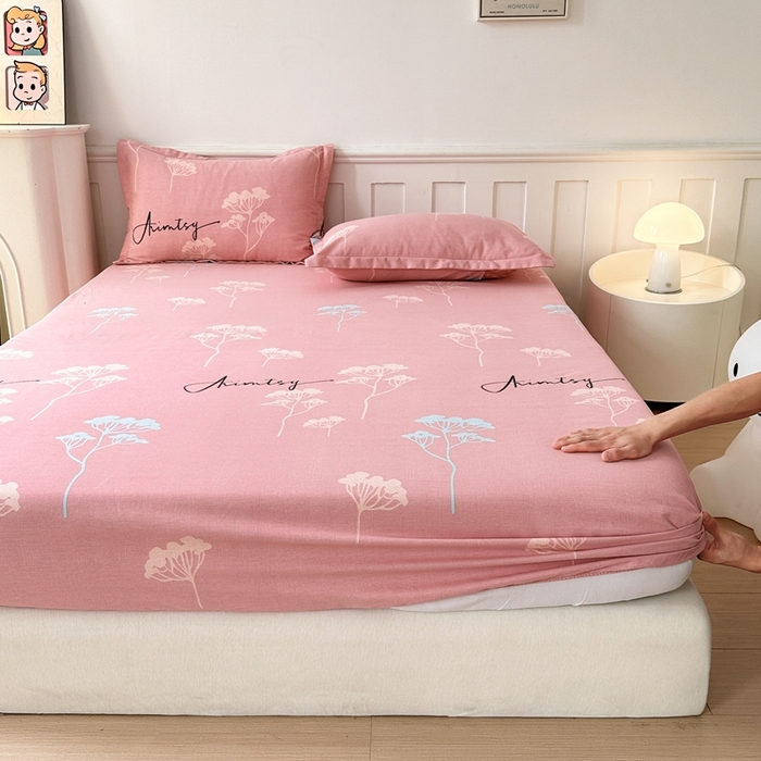 91家纺网 家纺一手货源 找家纺 2025新款加厚生态磨毛单床笠 清风觅影