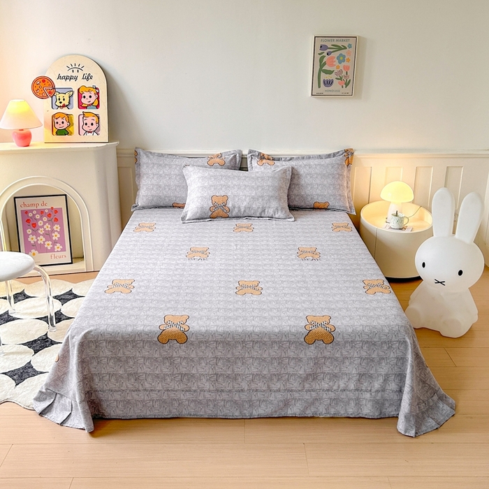 91家纺网 家纺一手货源 找家纺 2025新款加厚生态磨毛单床单 罗拉