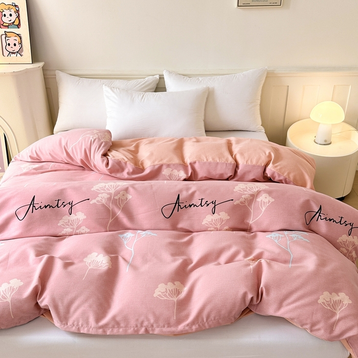 91家纺网 家纺一手货源 找家纺 2025新款加厚生态磨毛单被套 清风觅影