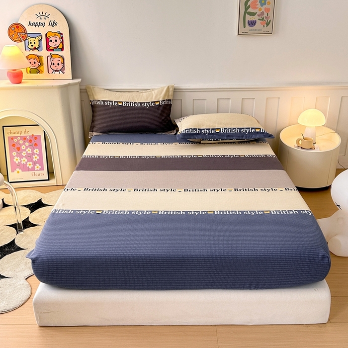 91家纺网 家纺一手货源 找家纺 2025新款加厚生态磨毛床笠四件套 塞利维亚