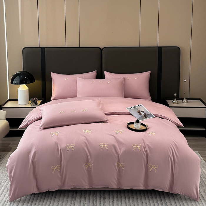 91家纺网 家纺一手货源 找家纺 2024新款高密度13376全棉（蝶舞）四件套 蝶舞（讴歌粉）