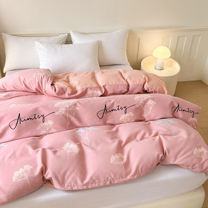 91家纺网 家纺一手货源 找家纺 2025新款加厚生态磨毛单被套 清风觅影