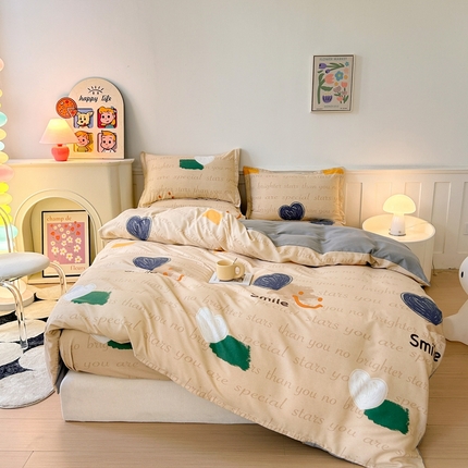 91家纺网 家纺一手货源 找家纺 （总）2025新款加厚生态磨毛床笠四件套