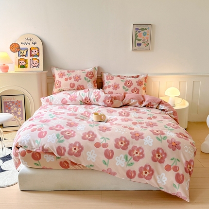 91家纺网 家纺一手货源 找家纺 （总）2025新款加厚生态磨毛床笠四件套