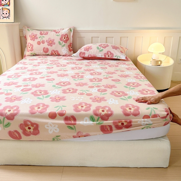 91家纺网 家纺一手货源 找家纺 2025新款加厚生态磨毛单床笠 芬妮