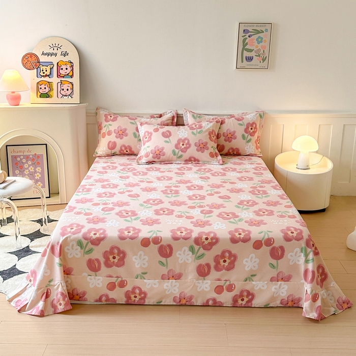 91家纺网 家纺一手货源 找家纺 2025新款加厚生态磨毛单床单 芬妮