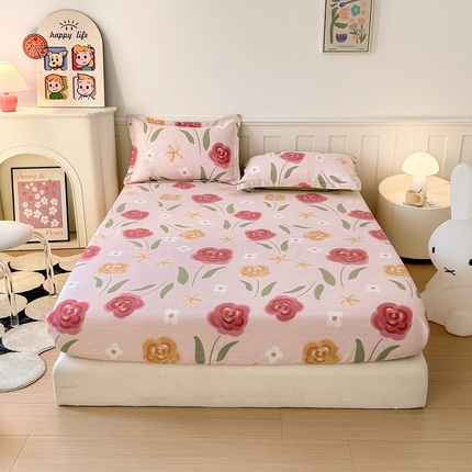 2025新款加厚生态磨毛单床笠 知否