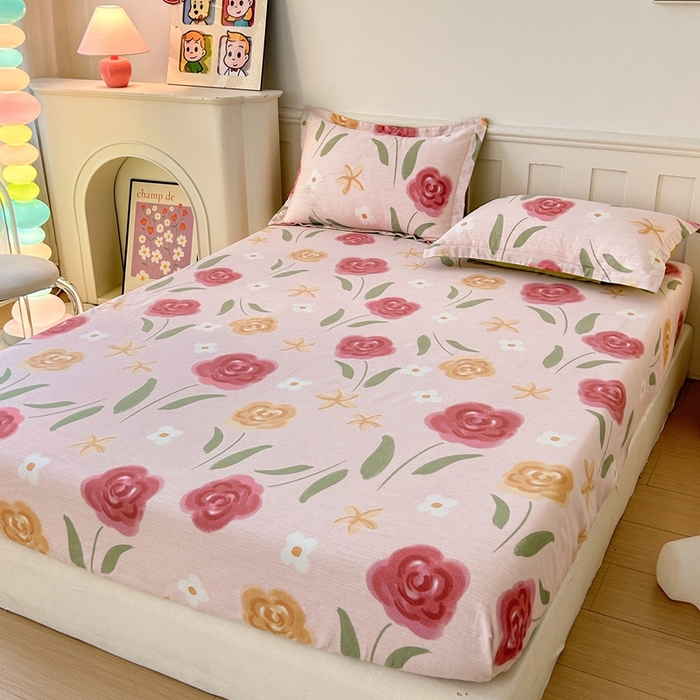 91家纺网 家纺一手货源 找家纺 2025新款加厚生态磨毛床笠四件套 知否