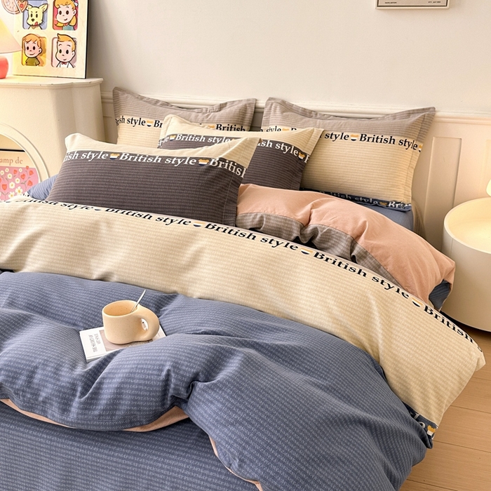 91家纺网 家纺一手货源 找家纺 2025新款加厚生态磨毛床单四件套 塞利维亚