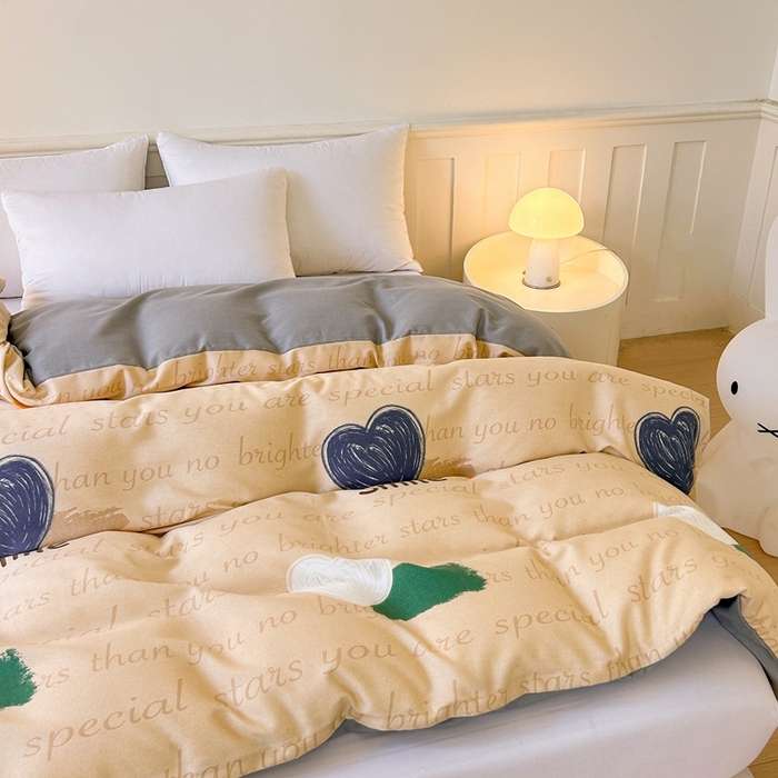 91家纺网 家纺一手货源 找家纺 2025新款加厚生态磨毛单被套 微笑生活