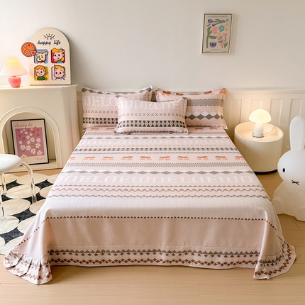 2025新款加厚生态磨毛单床单 卡蜜拉