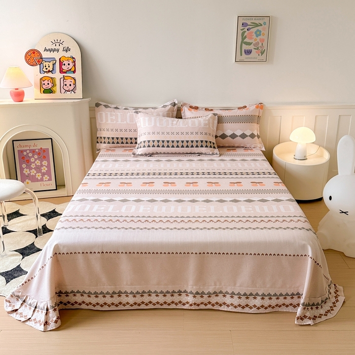 91家纺网 家纺一手货源 找家纺 2025新款加厚生态磨毛单床单 卡蜜拉