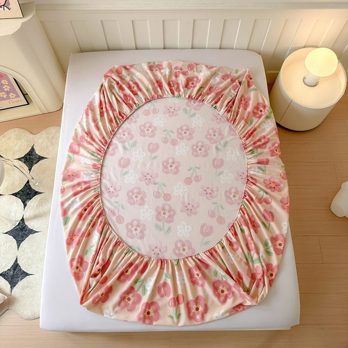 91家纺网 家纺一手货源 找家纺 2025新款加厚生态磨毛单床笠 芬妮