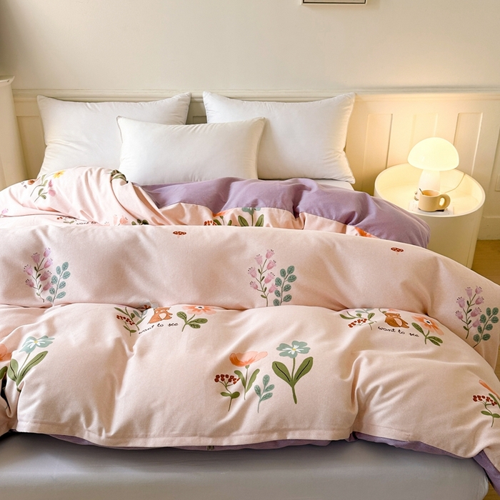 91家纺网 家纺一手货源 找家纺 2025新款加厚生态磨毛单被套 西西里