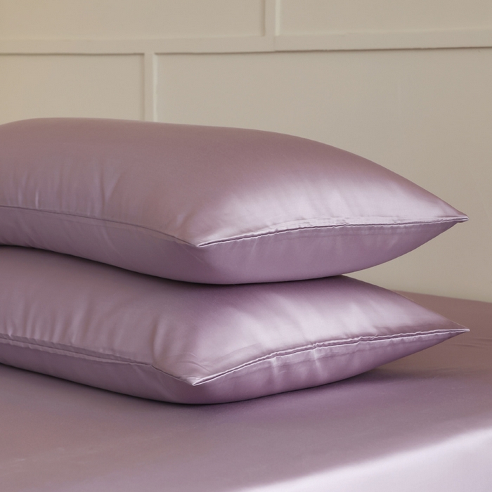 91家纺网 家纺一手货源 找家纺 轩和 2025新款A类LF60S兰精天丝单品枕套 香气紫