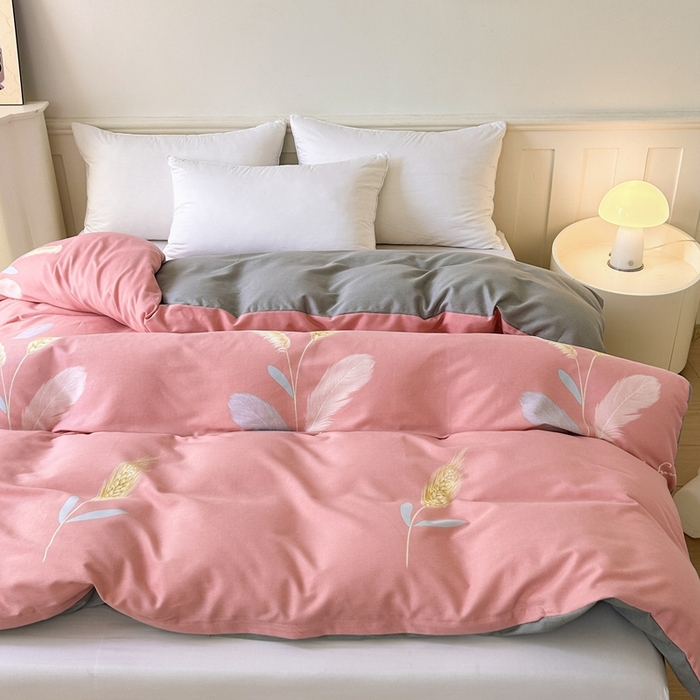 91家纺网 家纺一手货源 找家纺 2025新款加厚生态磨毛单被套 花羽庭