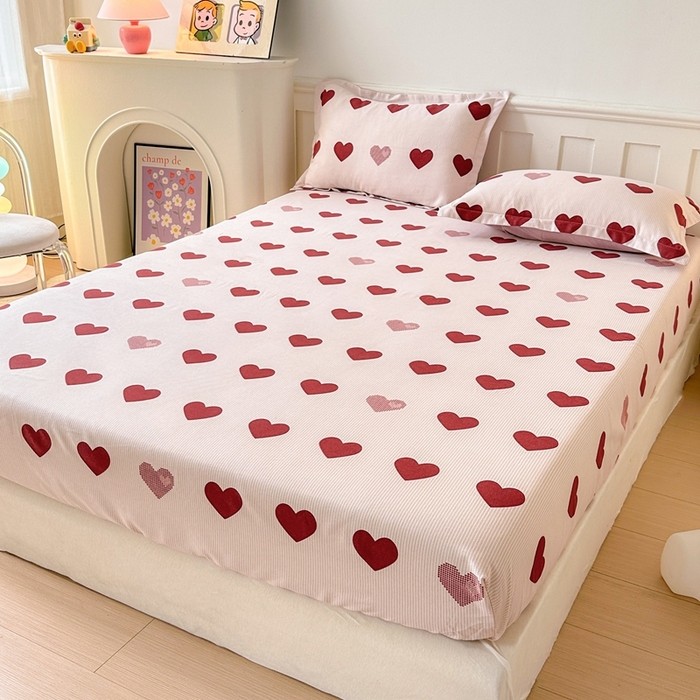 91家纺网 家纺一手货源 找家纺 2025新款加厚生态磨毛单床笠 完美恋人