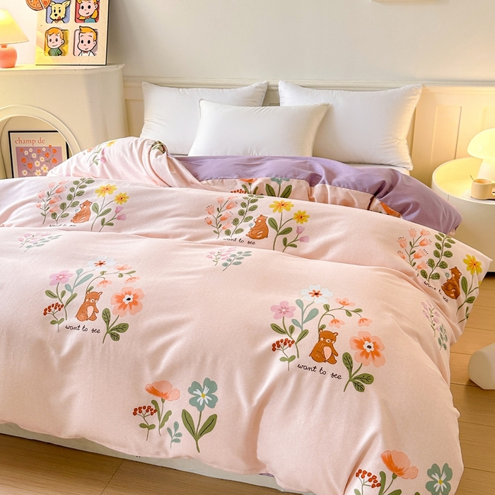 91家纺网 家纺一手货源 找家纺 2025新款加厚生态磨毛单被套 西西里