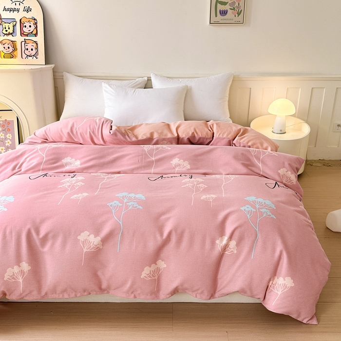 91家纺网 家纺一手货源 找家纺 2025新款加厚生态磨毛单被套 清风觅影