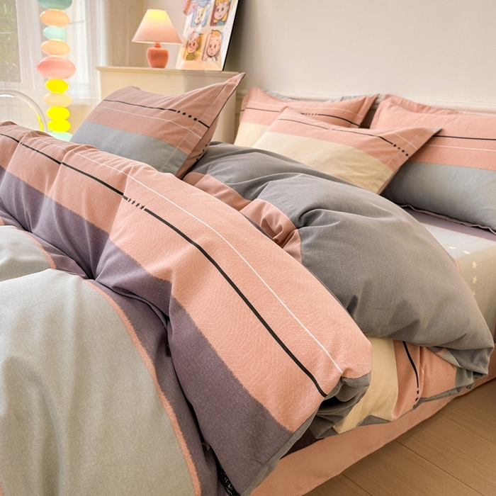 91家纺网 家纺一手货源 找家纺 2025新款加厚生态磨毛床单四件套 杰森