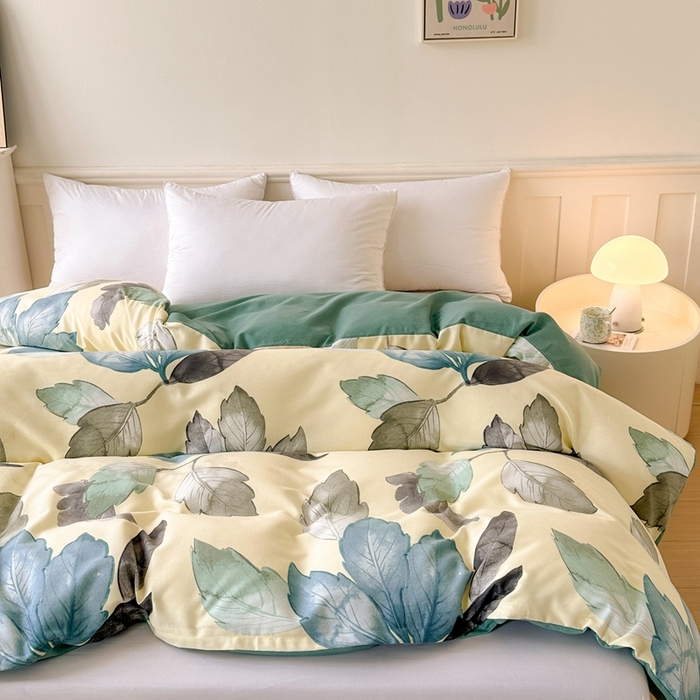 91家纺网 家纺一手货源 找家纺 2025新款加厚生态磨毛单被套 水墨江南