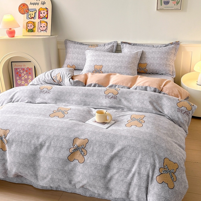 91家纺网 家纺一手货源 找家纺 2025新款加厚生态磨毛床单四件套 罗拉