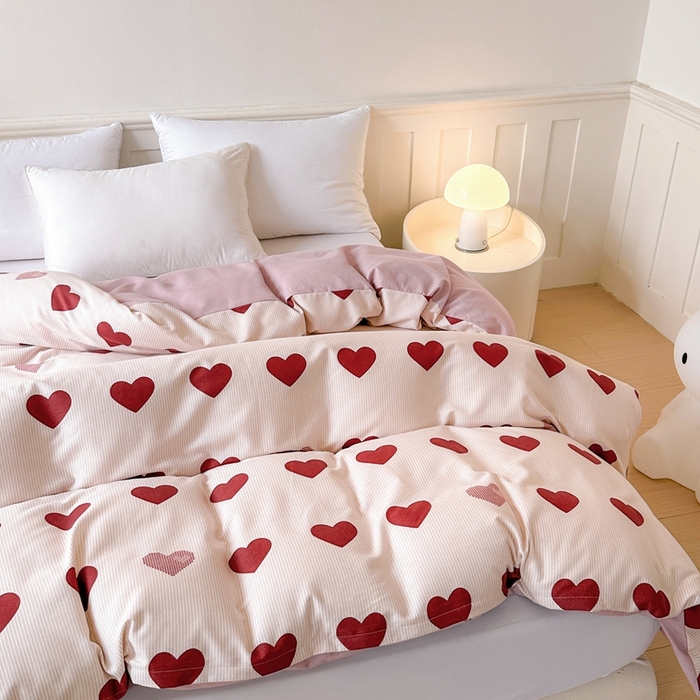 91家纺网 家纺一手货源 找家纺 2025新款加厚生态磨毛单被套 完美恋人