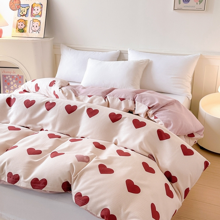 91家纺网 家纺一手货源 找家纺 2025新款加厚生态磨毛单被套 完美恋人