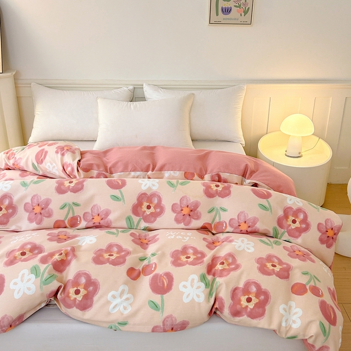 91家纺网 家纺一手货源 找家纺 2025新款加厚生态磨毛单被套 芬妮