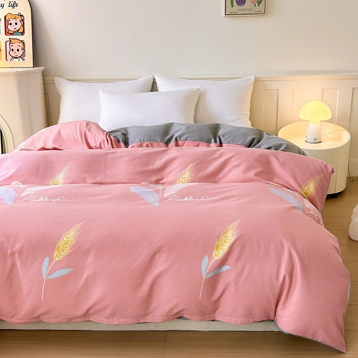 91家纺网 家纺一手货源 找家纺 2025新款加厚生态磨毛单被套 花羽庭