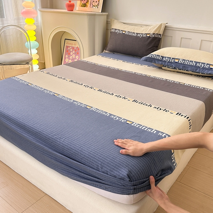 91家纺网 家纺一手货源 找家纺 2025新款加厚生态磨毛单床笠 塞利维亚