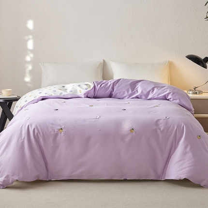 2024新款爆品全棉纯棉印花刺绣单被套卡通被罩单品 草莓点点