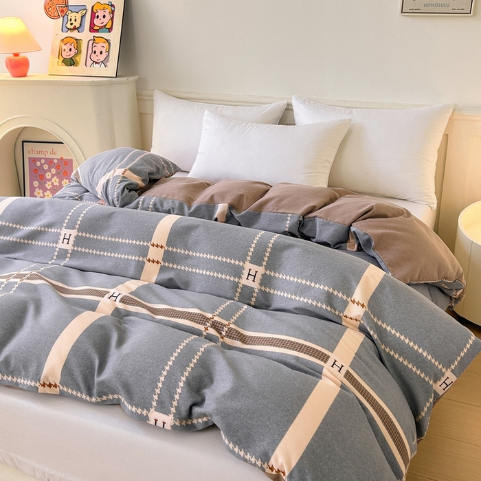 91家纺网 家纺一手货源 找家纺 2025新款加厚生态磨毛单被套 兰迪