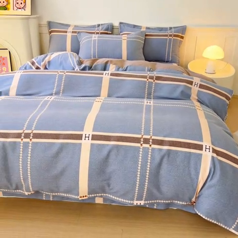 91家纺网 家纺一手货源 找家纺 2025新款加厚生态磨毛床单四件套 兰迪
