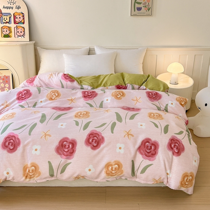 91家纺网 家纺一手货源 找家纺 2025新款加厚生态磨毛单被套 知否