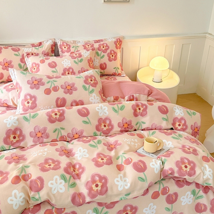 91家纺网 家纺一手货源 找家纺 2025新款加厚生态磨毛床单四件套 芬妮