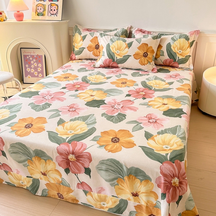 91家纺网 家纺一手货源 找家纺 2025新款加厚生态磨毛单床单 梦若菲