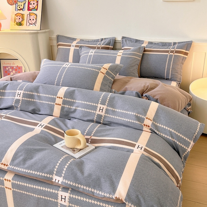 91家纺网 家纺一手货源 找家纺 2025新款加厚生态磨毛床单四件套 兰迪