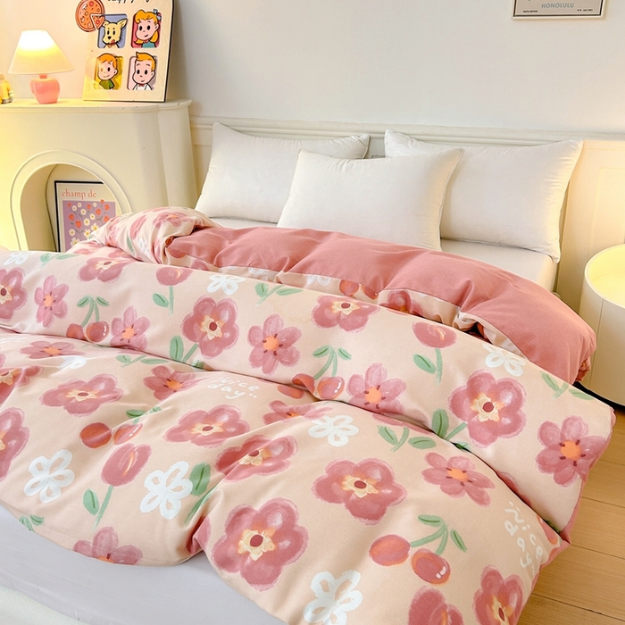 91家纺网 家纺一手货源 找家纺 2025新款加厚生态磨毛单被套 芬妮